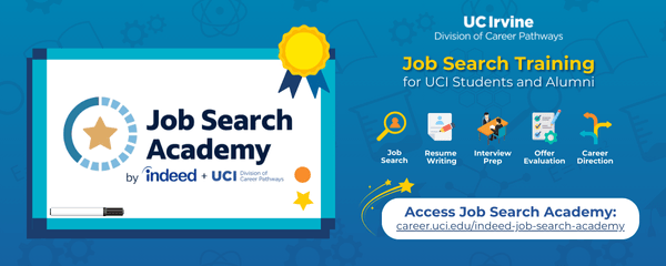 Job Serach Academy banner with blue background